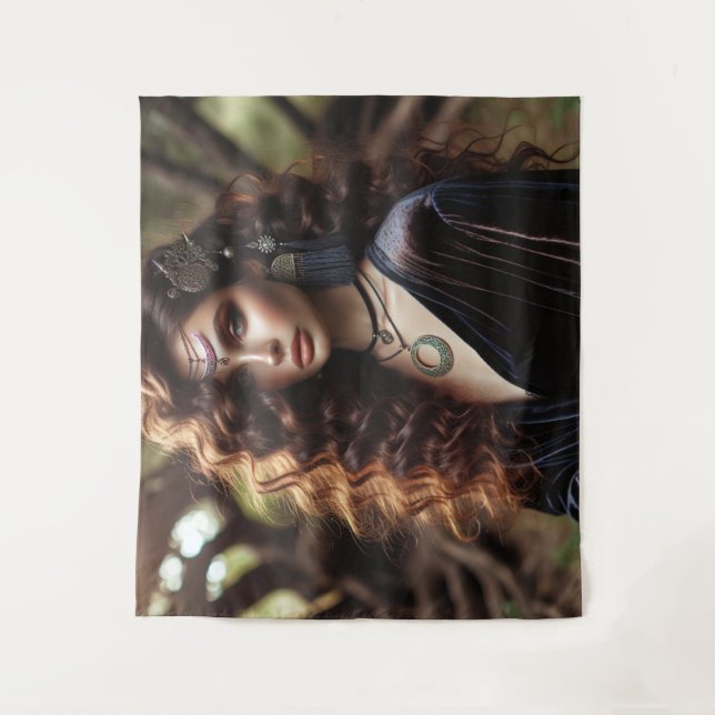 Tapiz Chica con joyería (Anverso)