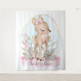 Tapiz Chica Cute Little Deer Baby Shower Backups