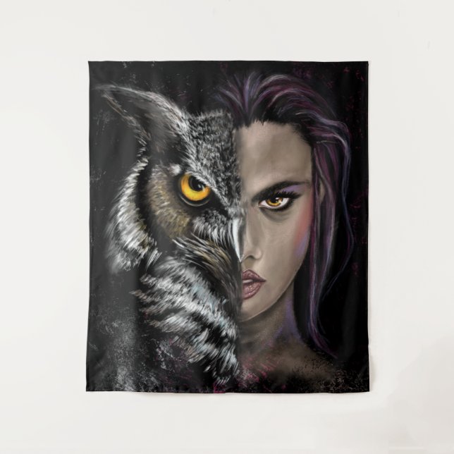 Tapiz Chica de búho Tapestry (Anverso)