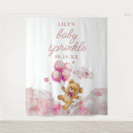 Tapiz Chica de espera temprana Baby Shower Sprinkle Phot