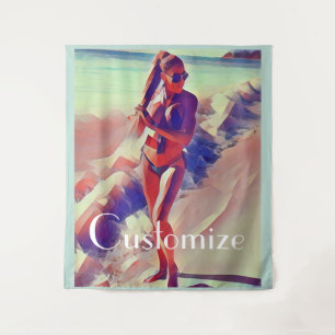 Tapiz Chica de playa Thunder_Cove