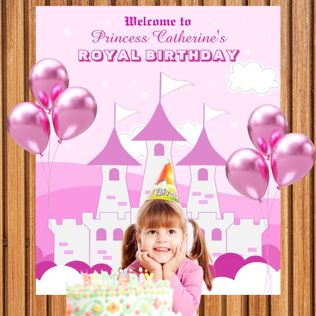 Tapiz Chica del Castillo de la Princesa Real Rosa Cumple (Subido por el creador)