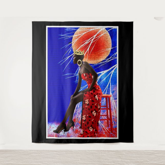 Tapiz Chica negro mágico (Anverso)