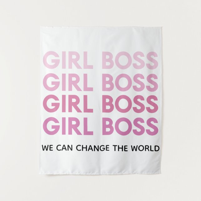 Tapiz Chica rosa moderno Jefe mejor regalo para Girly (Anverso)