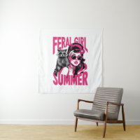 Chica Salvaje Vintage Verano Zarigüeya Mapache Div