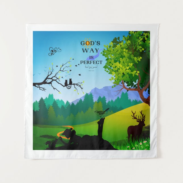 Tapiz Chica Y ardilla En La Vida Silvestre (Anverso)