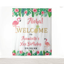 Chicas de Summer Beach Luau Tropical Cumpleaños