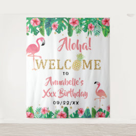 Tapiz Chicas de Summer Beach Luau Tropical Cumpleaños