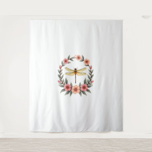 Tapiz Chicas estéticos de la libélula floral de Cottagec