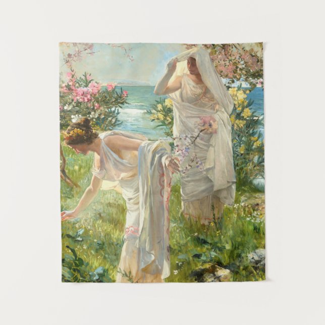 Tapiz Chicas Griegos En La Costa Joaquín Sorolla Y Basti (Anverso)