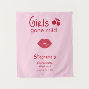 Tapiz Chicas Moderadas Rosa y Rojo Cereza Despedida de S