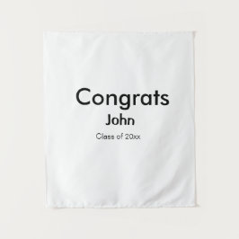 Tapiz chico de graduación agregar nombre felicitaciones 