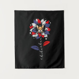Tapiz Chihuahua 4 De Julio Patriótico Del Girasol