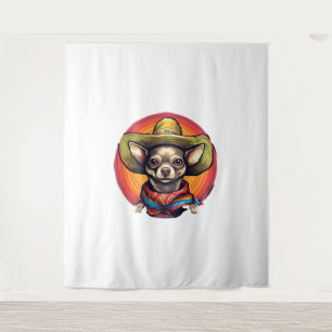 Tapiz Chihuahua México Cinco de Mayo Perro gracioso