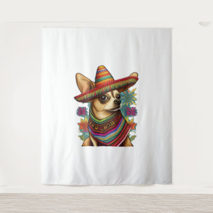 Tapiz Chihuahua México Cinco de Mayo Perro gracioso