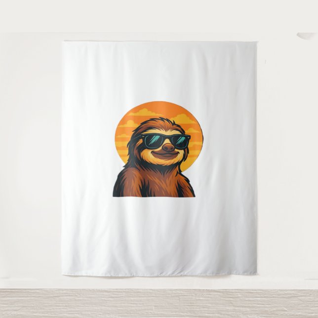 Tapiz Chill Slots con gafas de sol - Vibes de sol retro  (Anverso)