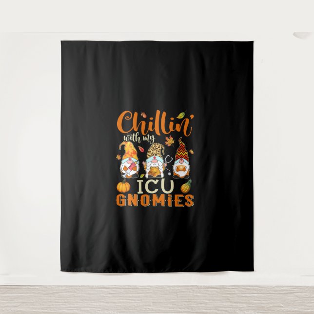 Tapiz Chillin con mi enfermera Gnomies Gnome Thanksgivi (Anverso)