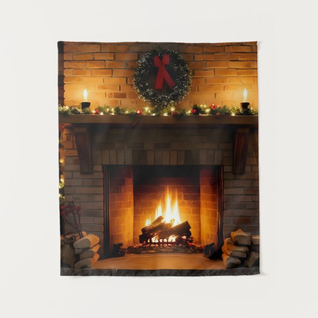 Tapiz Chimenea de Navidad (Anverso)