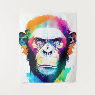 Tapiz Chimpanzee Ape Naturaleza salvaje Color animal Dol