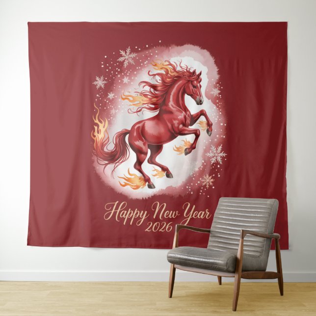 Tapiz Chinese New year of the Horse 2026 (In situ (horizontal))