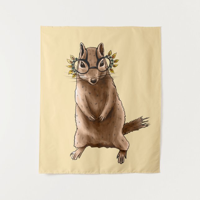 Tapiz Chipmunk Cute Rodent Animal Hippie (Anverso)