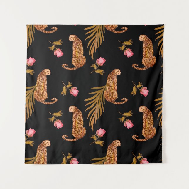 Tapiz Chitas románticas: acuarela sin costuras. (Anverso)