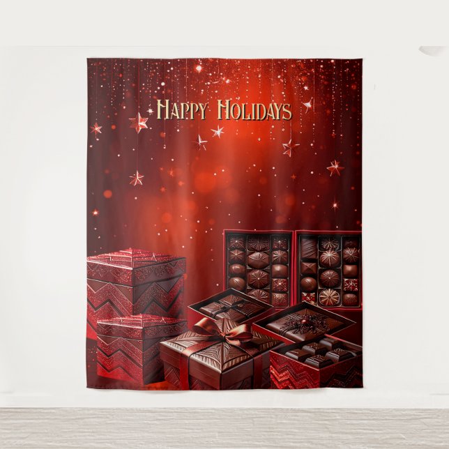 Tapiz Chocolate Candy Holiday Backdrop (Anverso)