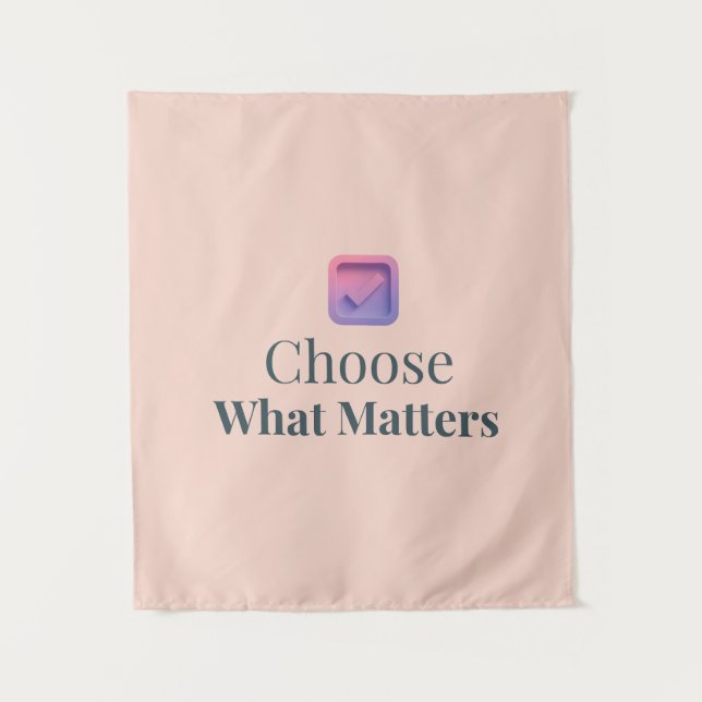 Tapiz Choose What Matters Minimal Motivational Wall Tape (Anverso)