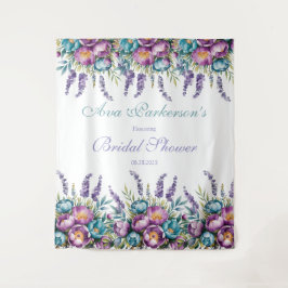 Tapiz Chorro de Novia con Flores Silvestres Purpura Turq