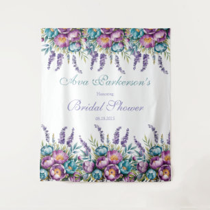 Tapiz Chorro de Novia con Flores Silvestres Turquesa y P