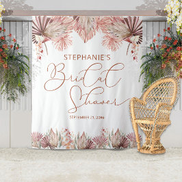 Tapiz Chorro Nupcial Boho de Caligrafía Elegante con Pal