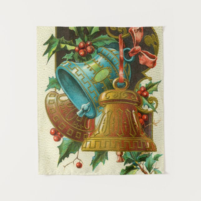 Tapiz Christmas Bells, Festive Vintage Greeting Card (Anverso)