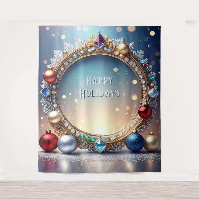 Tapiz Christmas Jewel Frame Holiday Backdrop (Anverso)