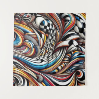 Tapiz Chromatic Vortex – Dance of Infinite Ribbons