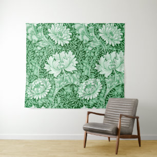 Tapiz Chrysanthemum Green, William Morris