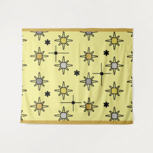 Tapiz Cielo atómico estalla gris amarillo