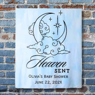 Tapiz Cielo Enviado Luna Azul Estrellas Baby Shower 