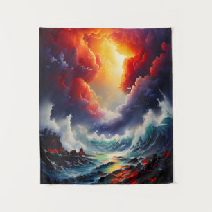 Tapiz Cielo feroz y mar ruidoso - Arte dinámico del pais