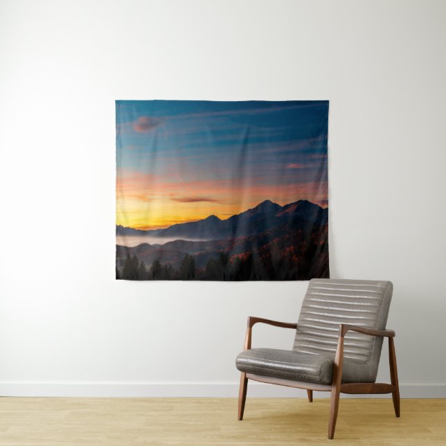 Tapiz Cielo mágico sobre la montaña Storžič (In situ (horizontal))