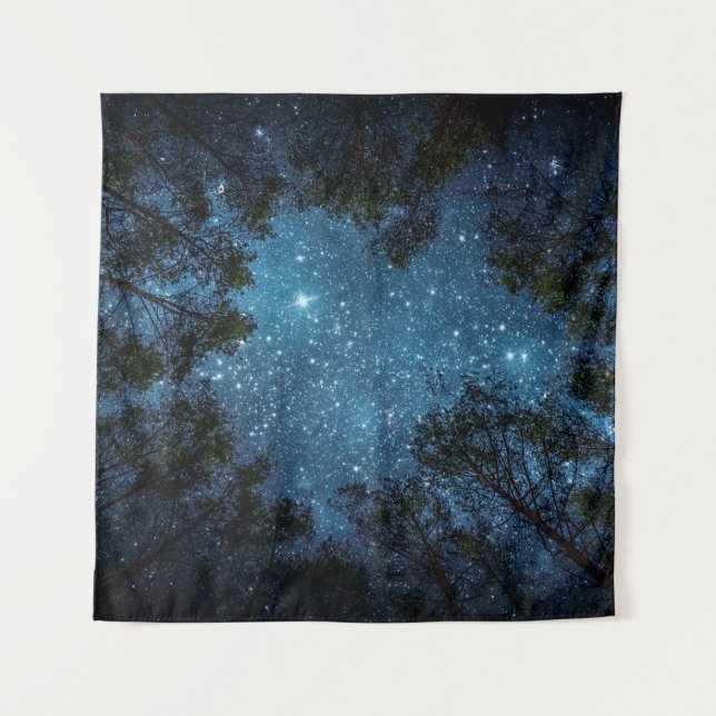 Tapiz Cielo nocturno estrellado, Vía Láctea. (Anverso)