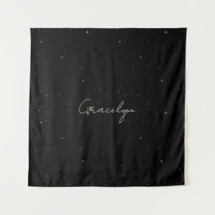 Tapiz Cielo nocturno oscuro estrellado