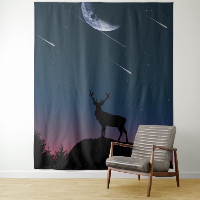 Tapiz ciervo a la luz de la luna (In situ)