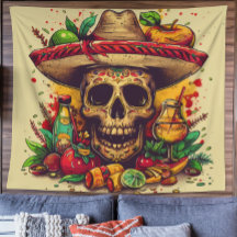 CInco de Mayo Skull personalizable