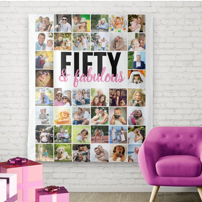 Tapiz Cincuenta y fabuloso cumpleaños de 40 Collages de  (Subido por el creador)