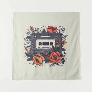 Tapiz Cinta de cassette floral