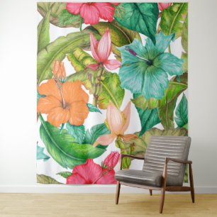 Tapiz Cintas florales tropicales Hibiscus Hawai