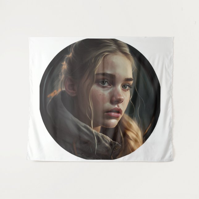 Tapiz Circle girl (Anverso (horizontal))