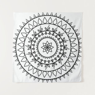 Tapiz Círculo espiritual del tatuaje de Mandala