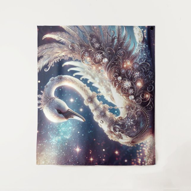 Tapiz Cisne festivo (Anverso)