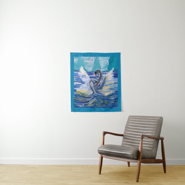 Tapiz Cisnes "Arte de Niños" (In situ)